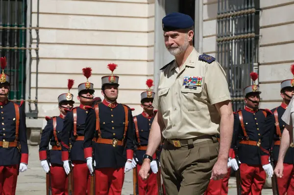 İspanya Kralı VI. Felipe, Ordu Yüksek Konseyi sırasında, 26 Mayıs 2025 'te İspanya' nın Madrid kentinde, Ordu Karargahında. Toplantı askeri liderleri bir araya getiriyor..