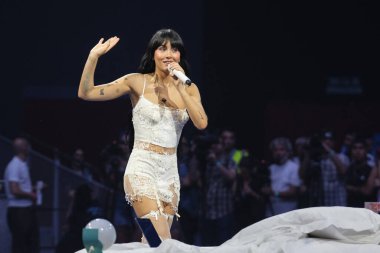Şarkıcı Aitana Ocaa, yeni albümü Cuarto Azul 'un sunumu sırasında 27 Mayıs 2025' te Movistar Arena 'da, Madrid, İspanya