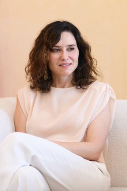 Madrid Topluluğu Başkanı Isabel Diaz Ayuso, In The Real Casa de Correos 'ta 2 Haziran 2025' te İspanya 'nın başkenti Madrid' de düzenlenen bir etkinlikte.