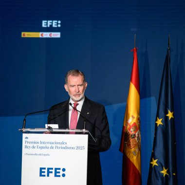 İspanya Kralı VI. Felipe 18 Haziran 2025 'te Madrid Casa de America' da 