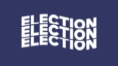 Seçim tanıtım animasyonu tipografik stil 2024