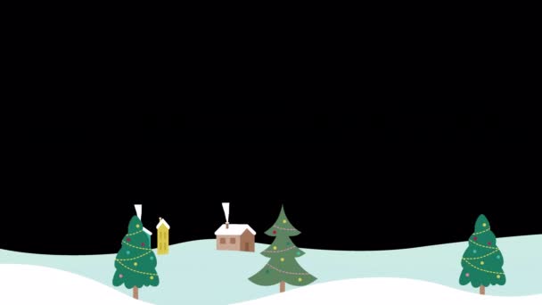 Animazione Alberi Natale Canale Alfa Trasparente Ottimo Video Natale Vlog — Video Stock