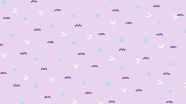 Memphis Pattern background in blue, lilac and white colors.