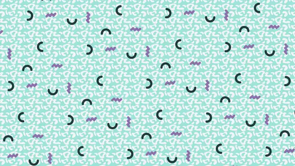 Memphis Pattern background in blue, lilac and white colors.