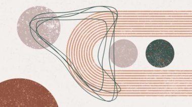 Kusursuz döngü üzerine doğal renklerde Boho Arkaplanı.