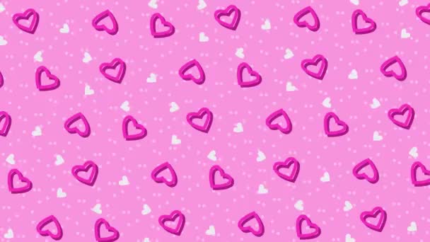 Love Pink Patterns Fond Dans Des Couleurs Rose Blanc Avec — Video