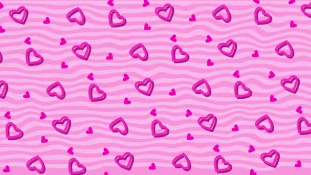 원활한 루프에 마음과 분홍색과 색상의 배경입니다 발렌타인 아름다움 판타지 비디오에 — 비디오