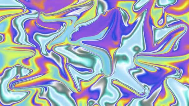 Motion Graphics Video Holographic Y2K Background Lilac Blue Gray Yellow — Stock Video