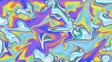 Leylak, mavi, gri ve sarı renklerde Holografik Y2K Arkaplanı.