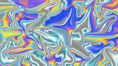 Leylak, mavi, gri ve sarı renklerde Holografik Y2K Arkaplanı.