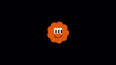 Düz animasyonlu tuhaf bir Cadılar Bayramı çiçek etiketi. Temalı projelere çiçek dokunuşu eklemek için mükemmel..