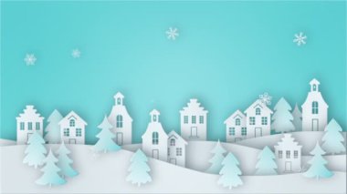 Noel Kağıt Animasyonu. Noel kutlamaları, kişisel videolar, reklamlar, tatil sunumları ve daha fazlası için harika bir arka plan.. 