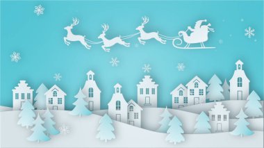 Noel Kağıt Animasyonu. Noel kutlamaları, reklamlar, tatil sunumları ve daha fazlası için harika bir arka plan..