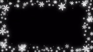 Karikatür kar, kar taneleri, alfa kanal şeffaflık arkaplanlı gevrek çerçeve Noel animasyonu için. 4 bin. Noel, yeni yıl tatili konsepti, kış dekorasyonu.