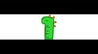 Alfa kanallı renkli bir cetvel çizilmiş renkli bir animasyon. Okul ya da ölçüm sahneleri için mükemmel.