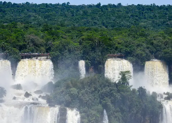 Görkemli Iguazu Şelalesi, dünyanın harikalarından biri. Doğa.
