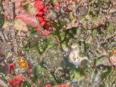 Soyut arkaplan deseni. Frost doğal tasarımı. Buzun soyut donmuş arkaplanı. Duvar kağıdı. Gerçek resim 