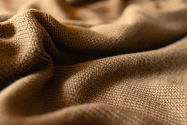 Yakın çekim, kahverengiye boyanmış el yapımı. Grafik tasarımı için desenli arka plan kavramı. Gerçek yatay resim. Boşluğu kopyala