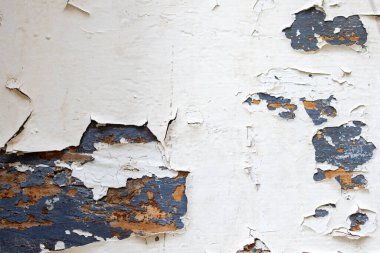 Kahverengi ve gri ahşap bir yüzeyin yatay görüntüsü eskimiş pas ve eski doku. Antika boyalı doku. Soyut duvar kağıdı. Boşluğu kopyala