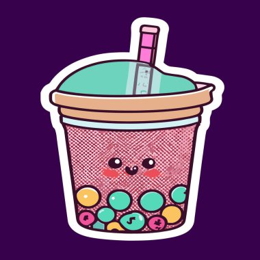 Balonlu çay fincanının çıkartması