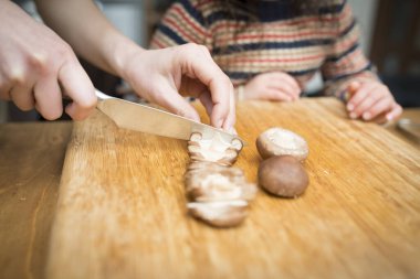 Parent and child to cook