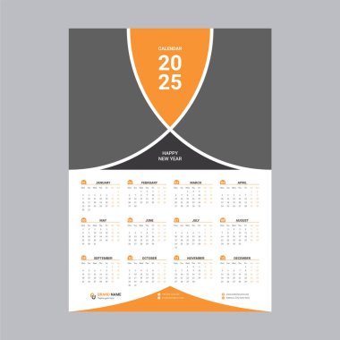 Calendar 2024, Calendar 2025, 2030 week start Sunday corporate set design template vector file. Ready to Print and Fully Editable. clipart