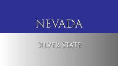 Nevada, Silver State olarak bilinir. Nevada Günü için poster. 31 Ekim - Nevada Günü.