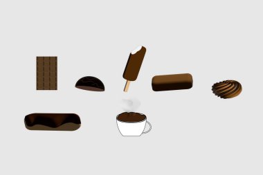 3 boyutlu çikolata ürünü.