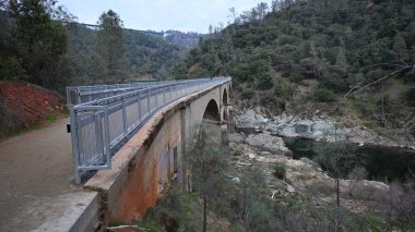 Ormandaki güzel manzara. Ormandaki köprü.