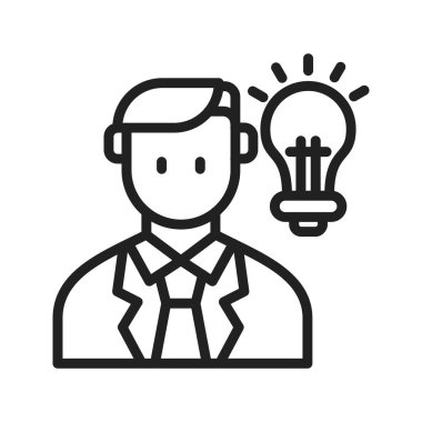 Fikir simgesine sahip iş adamı