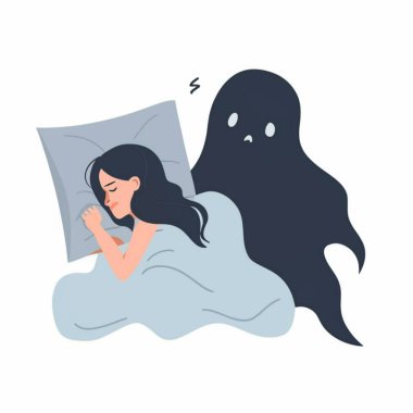 Gece rüyasında üzgün bir kız