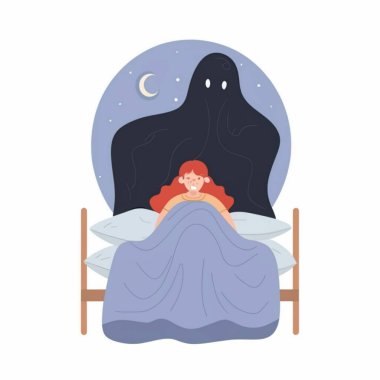 Gece rüyasında üzgün bir kız