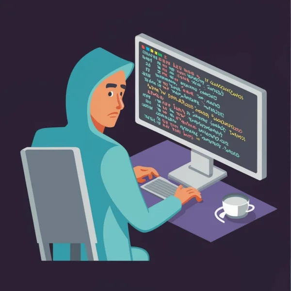 Siber güvenlik konsepti, Hacker 'ın bilgisayarı hacklemek için kullanması, 