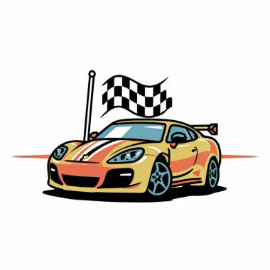 Yarış arabası vektör tasarımı 