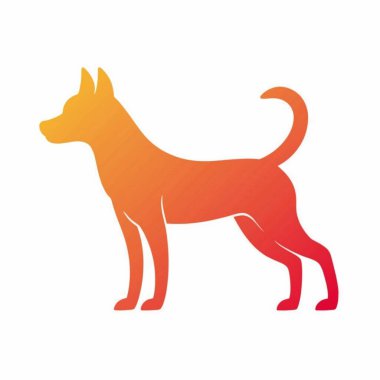 Atmosferik Gradyan tarzında köpek simgesi vektörü