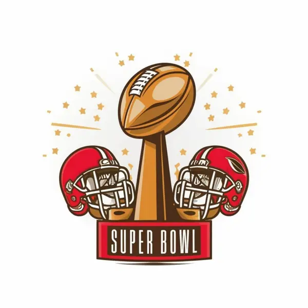 Amerikan Futbol Sahası için Kupa Vektörü Tasarımı, Super Bowl