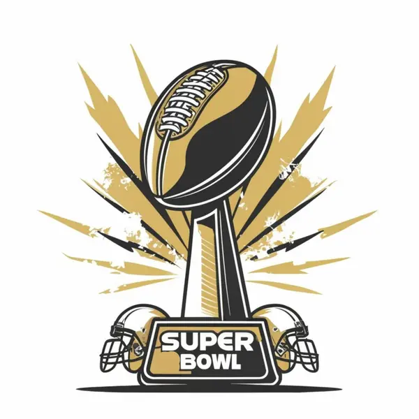 Amerikan Futbol Sahası için Kupa Vektörü Tasarımı, Super Bowl
