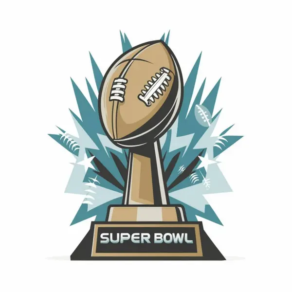 Amerikan Futbol Sahası için Kupa Vektörü Tasarımı, Super Bowl