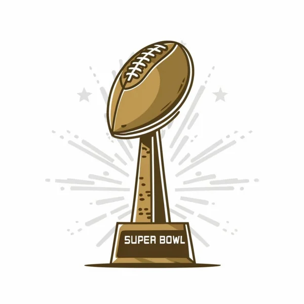Amerikan Futbol Sahası için Kupa Vektörü Tasarımı, Super Bowl