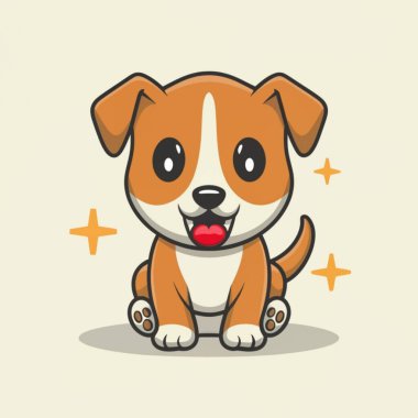 Şirin kahverengi köpek, klasik tarzda, kahverengi arka planda.