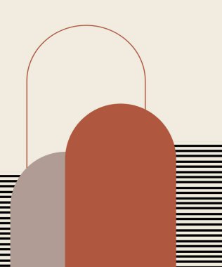 soyut minimalist tasarım, geometrik şekiller asgari stilde