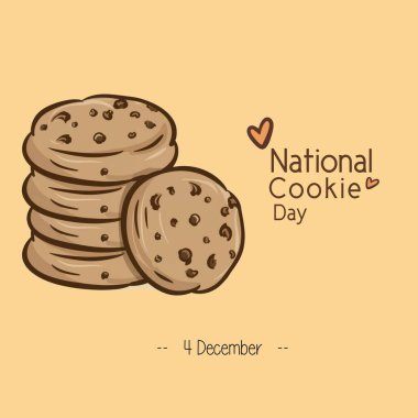 Ulusal gün için kurabiyelerin 12. 'sinin vektör çizimi. Tebrik kartı, davetiye, poster, afiş, etiket veya el ilanı için arkaplan.