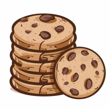 karikatür kurabiyeleri, vektör illüstrasyonu, karalama