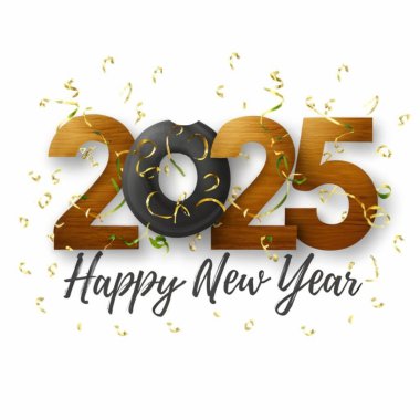 2025 Yılının Vektörü ve Sembolleri, parti, tipografi şablonu 