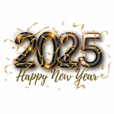 2025 Yılının Vektörü ve Sembolleri, parti, tipografi şablonu 