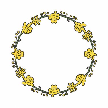 Çiçek süsleme çelengi