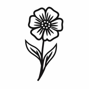 Çiçek ikonu. vektör illüstrasyonu.