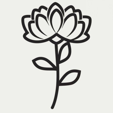 El çizimi çiçek simgesi