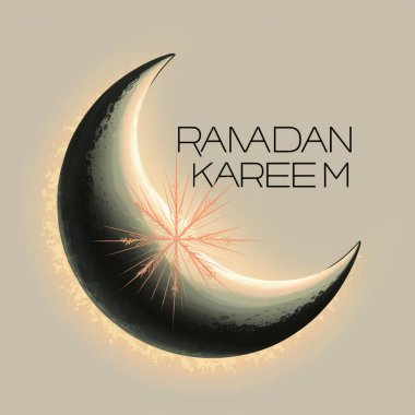 Ramazan Kareem, Ramzan Mübarek parlak illüstrasyon, vektör tasarımı