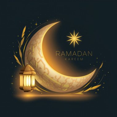 Ramazan Kareem, Ramzan Mübarek parlak illüstrasyon, vektör tasarımı